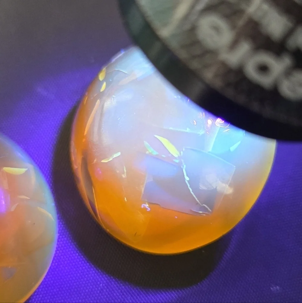 Vtg Amber Clip Ons Earrings